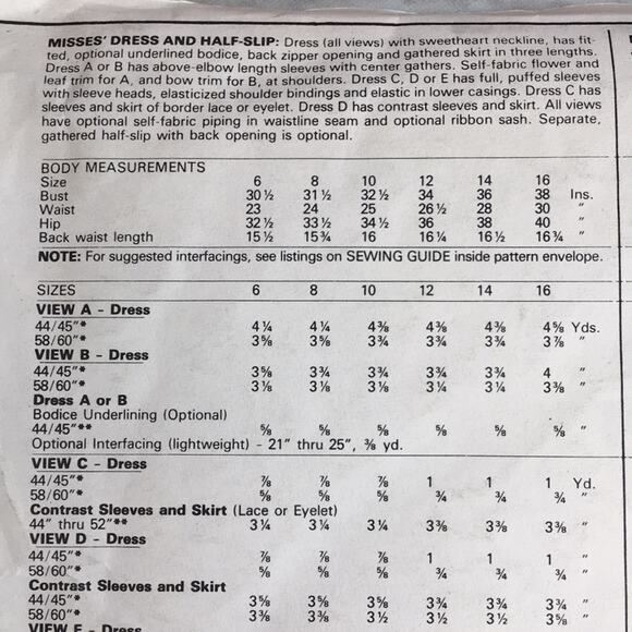 Vintage‎ 1985 McCall's Sewing Pattern 9625 Women's/Misses Formal Dress Size 6 - Picture 10 of 13